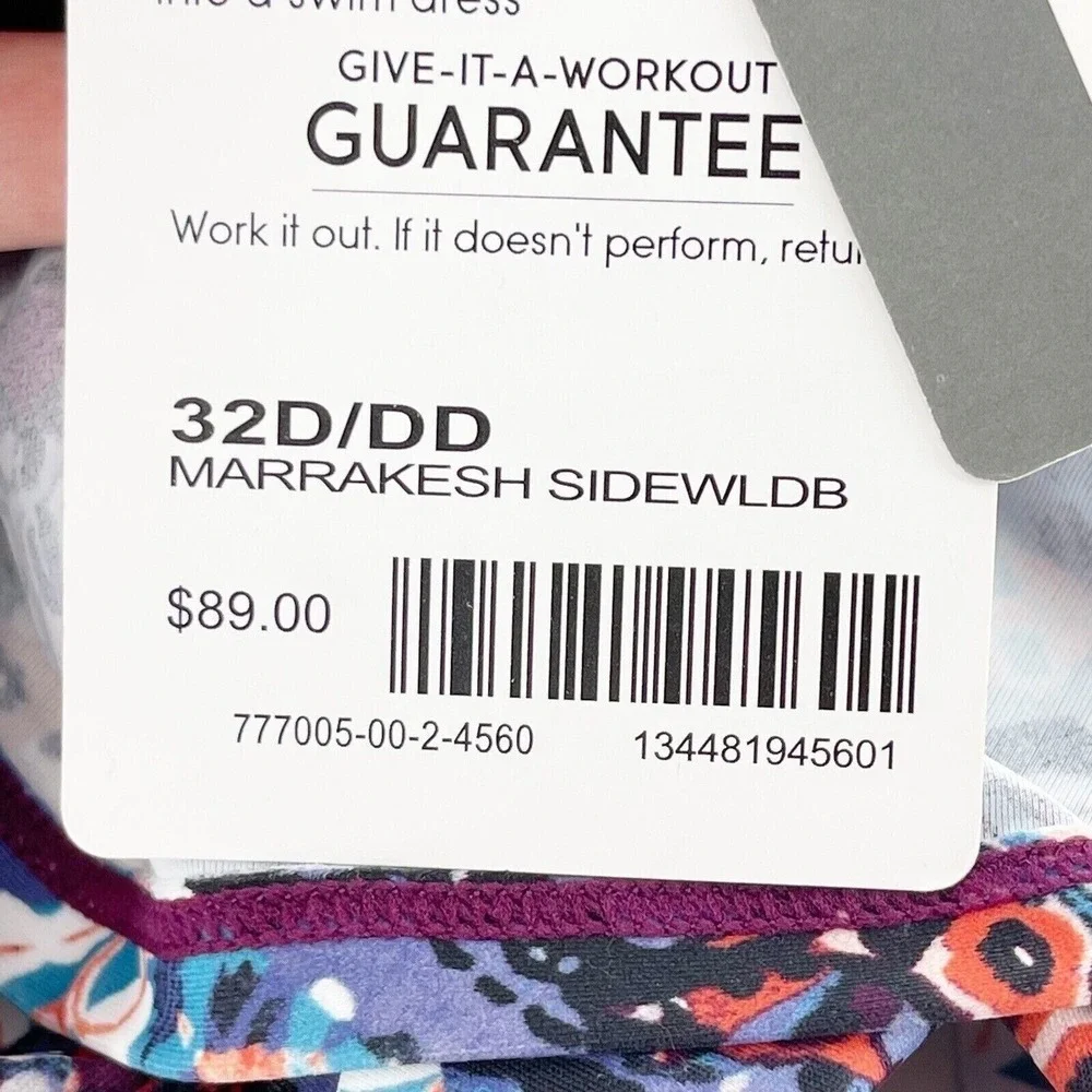 Athleta‎ Marrakesh Side Scrunch Tankini 32D/DD Quick Dry Lycra UPF 50+ Swim Top
